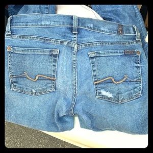 7 For All Mankind Medium Blue Boot Cut Jeans